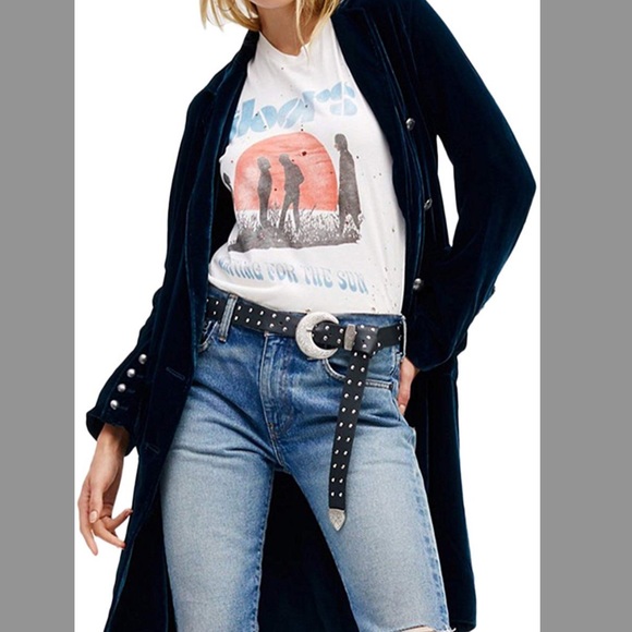 Jackets & Blazers - Blue Velvet Trench Coat